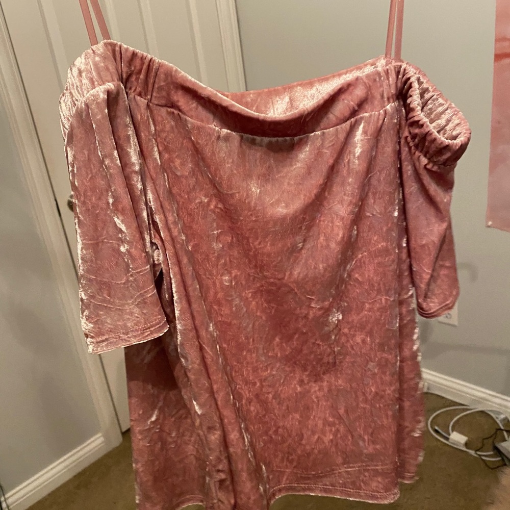Velvet off the shoulder top